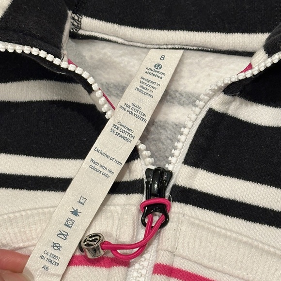 lululemon athletica Black and White Striped Jacket - Picture 7 of 8